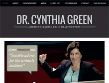 Tablet Screenshot of cynthiagreenphd.com